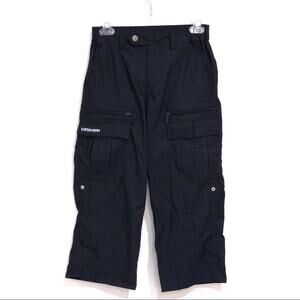 Cintamani Convertible Cargo Capris Shorts XS Black